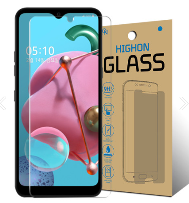 LG Q51 액정보호 강화유리 9H글라스 1+1매