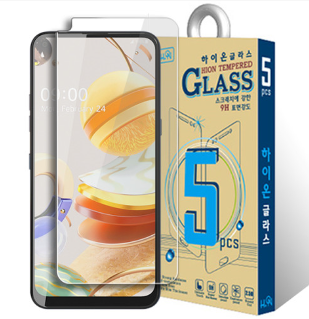 LG Q61 액정보호 강화유리 9H P글라스 5매 Q630