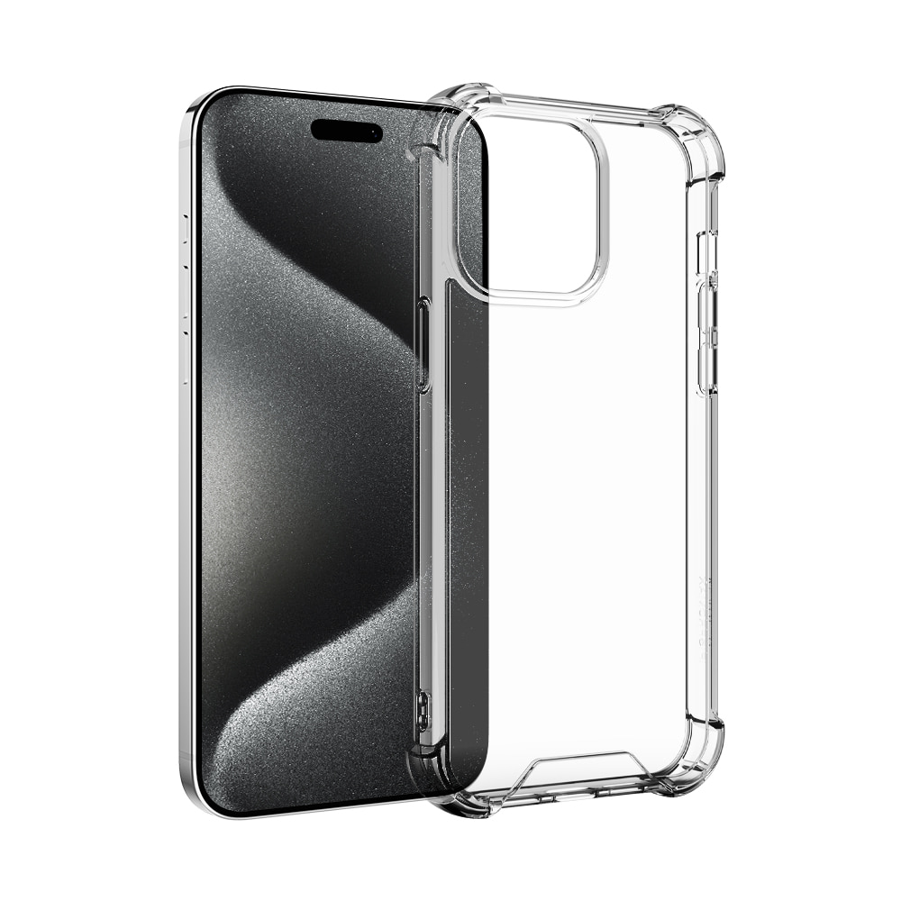 하이온 아이폰15 프로 맥스 플러스 하이쉘 슬림 범퍼 젤하드 투명 케이스 1T