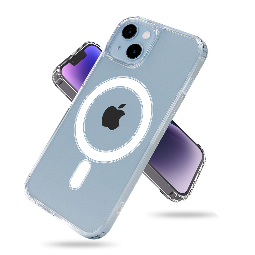 아이폰 14 프로 맥스 슬림 범퍼 맥세이프 무선충전 투명 케이스 플러스