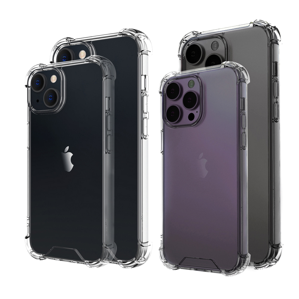 아이폰 14 프로 맥스 슬림 하이쉘1T 변색방지 범퍼 방탄 투명 케이스 플러스